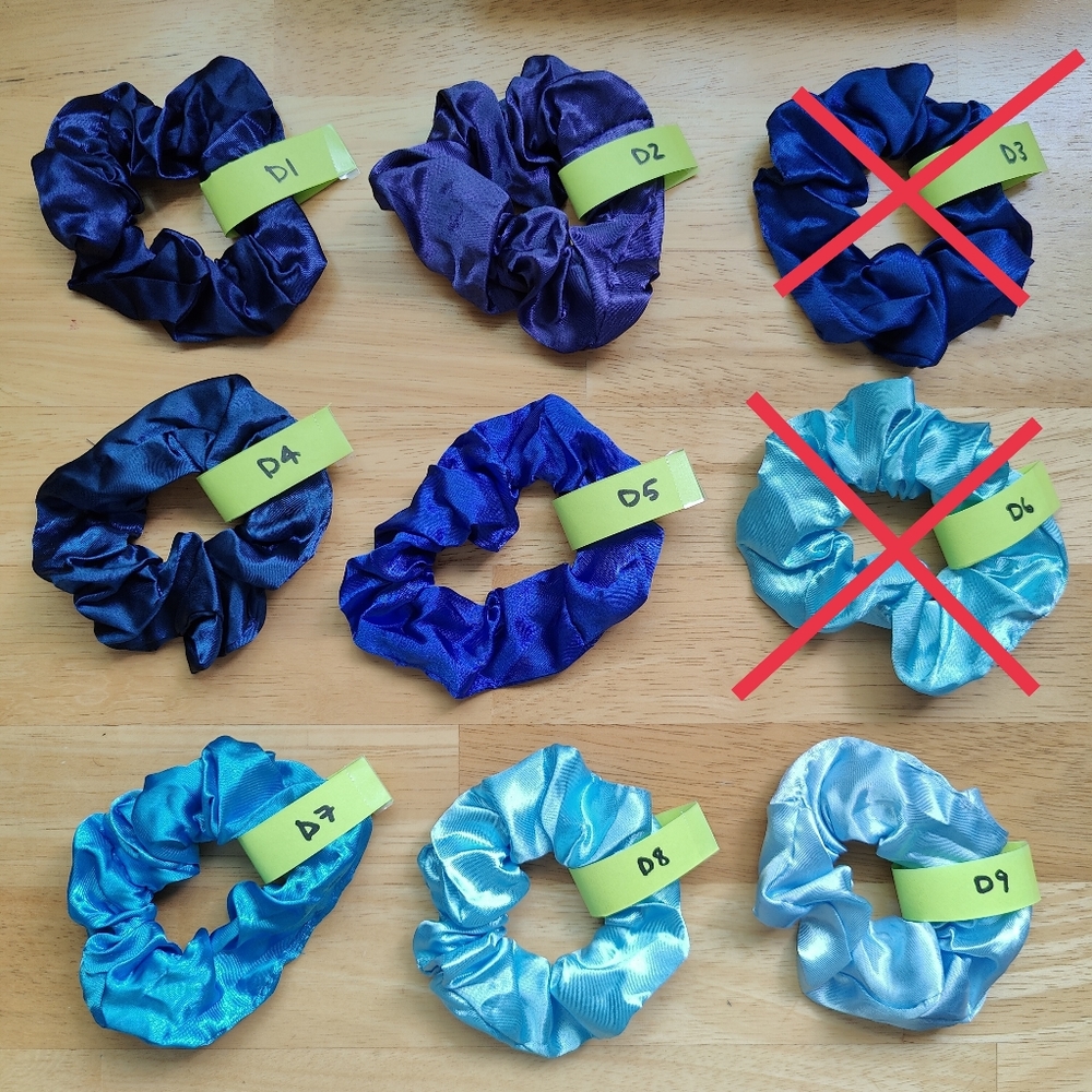 NEW SATIN ELASTIC SCRUNCHIE CHOOSE YOUR COLOR (BLUE)